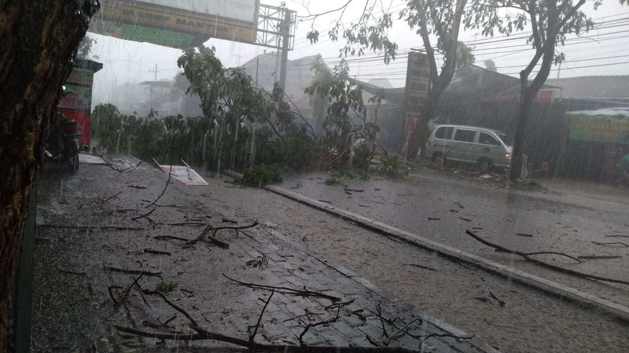 Hujan Deras Disertai Angin Kencang Terjang Kota Kepanjen