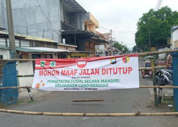 Kondisi Posko Check Point di Candirenggo Singosari