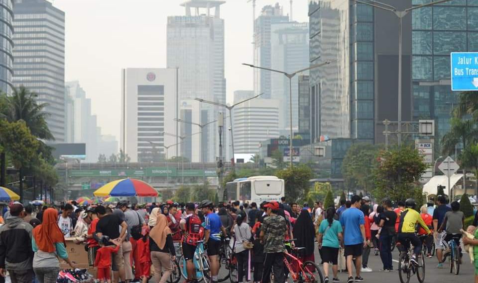 Suasana Car Free Day Ibu kota Jakarta