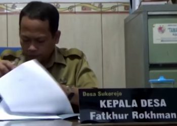 Kepala Desa Sukorejo, Kecamatan Kebomas, Fatkhur Rohman. (Foto: Sudasir Al Ayyubi)