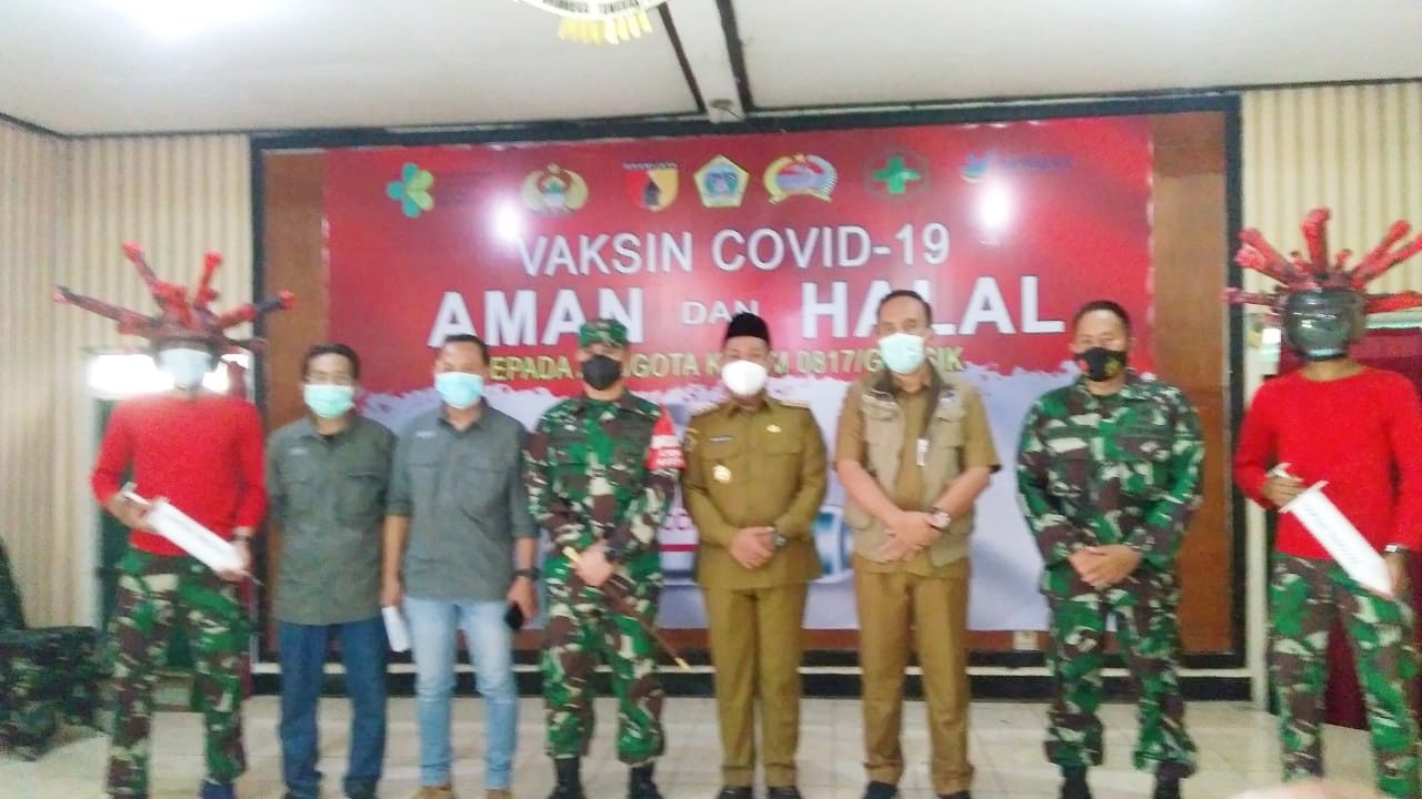 Puluhan Wartawan Gresik Divaksin Covid-19 Bersama Kodim 0817