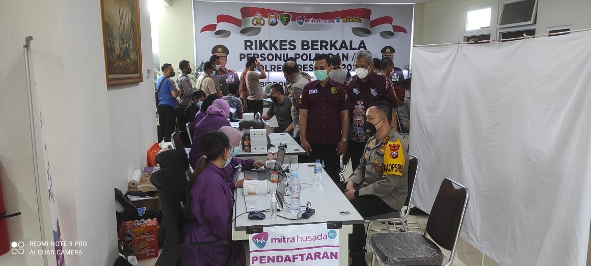 Peduli Kesehatan Personil, Polres Gresik Gelar Rikkes Berkala