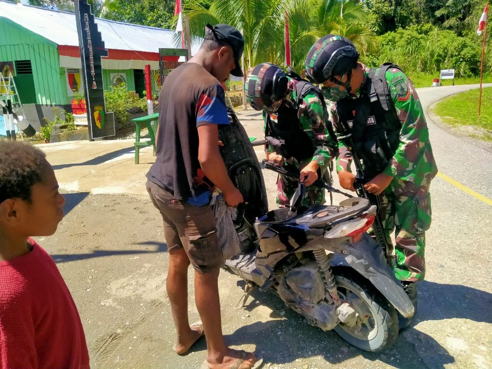 Cegah Penyelundupan Barang Ilegal, Satgas Yonif 512 Sweeping di Perbatasan Papua