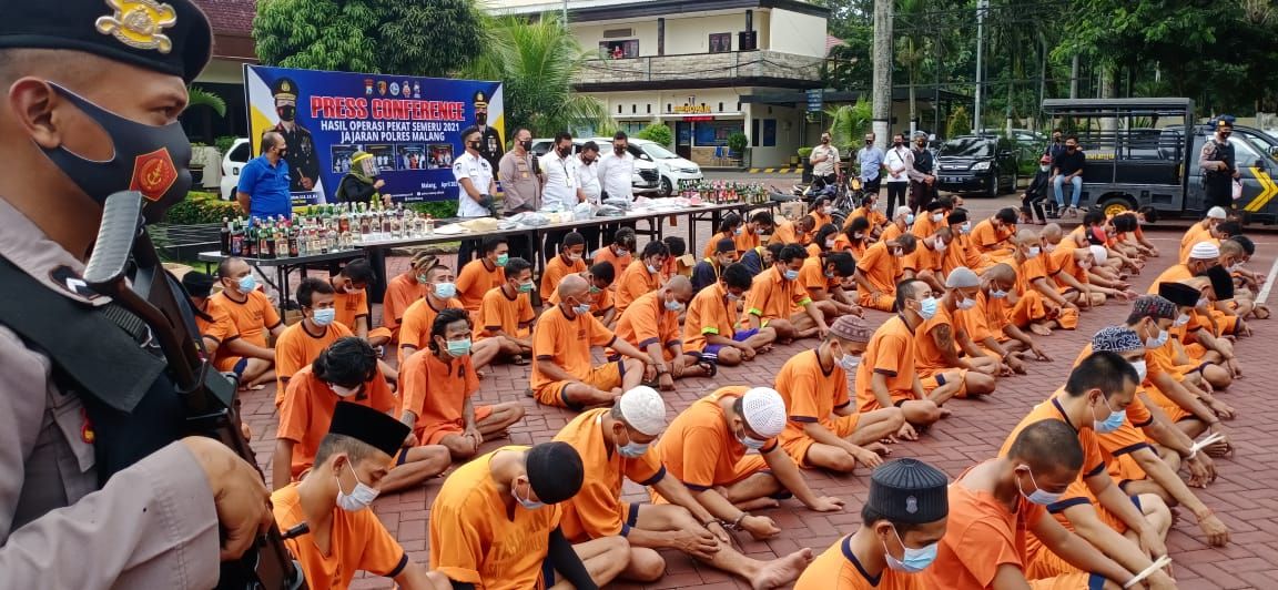 Tangkap 974 Tersangka, Polres Malang Peringkat Kedua Jatim