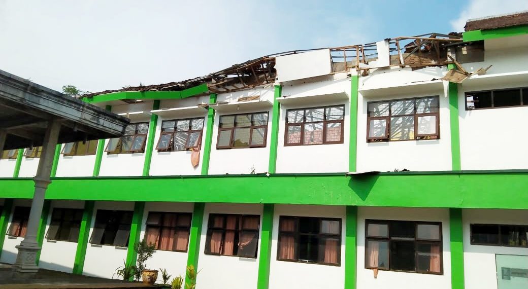 Kondisi MAN 2 Turen, pasca gempa, Sabtu (10/4/2021). (Foto: Istimewa)