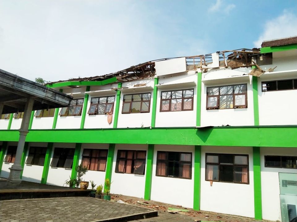 Kondisi MAN 2 Turen, pasca gempa, Sabtu (10/4/2021). (Foto: Istimewa)