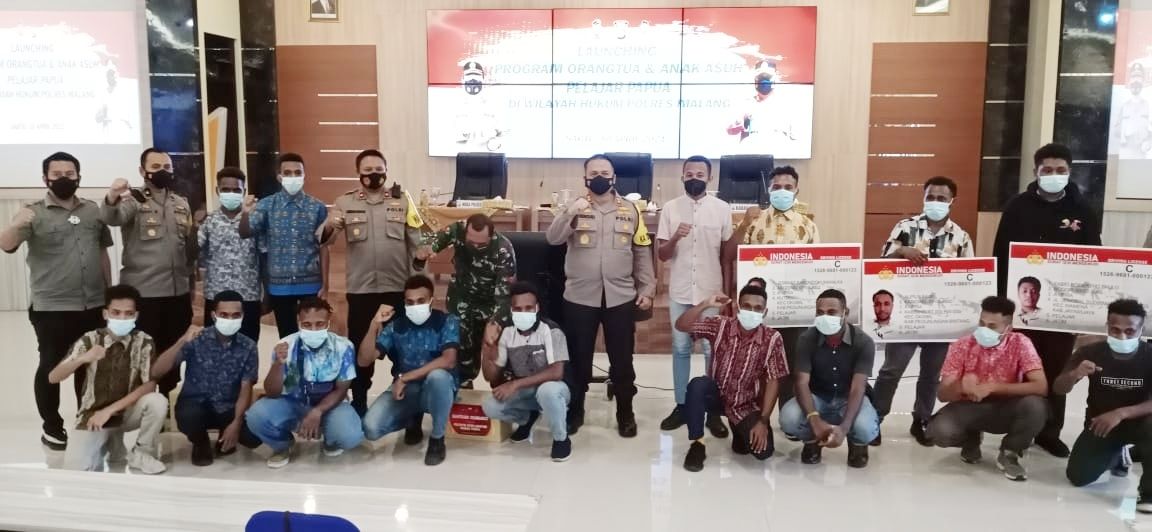 Pelajar Papua Jadi Anak Asuh Polres Malang