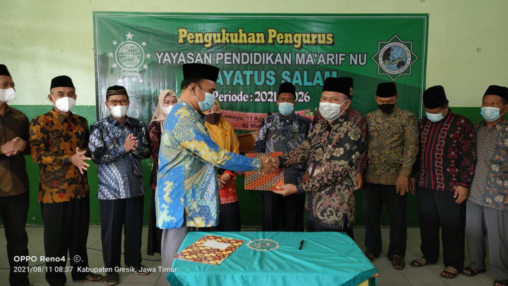 Pengurus Yayasan Pendidikan Maarif NU Hidayatus Salam Lowayu Dukun Resmi Dikukuhkan