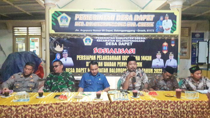 Pemdes Dapet Balongpanggang Sosialisasi Pelaksanaan Iduladha di Tengah Wabah PMK