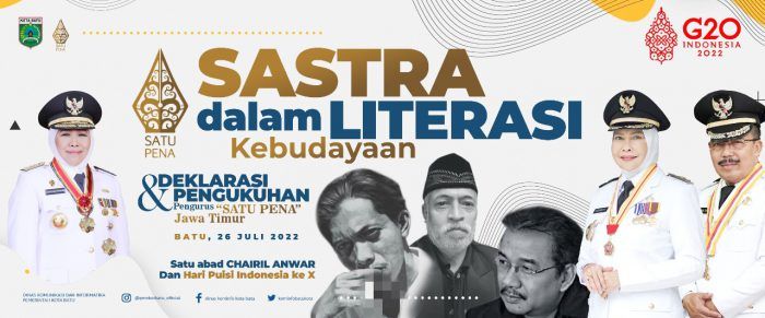 Satu Abad Chairil Anwar, Satupena Jatim Dukung Literasi Kota Batu, Pendopo Rumdin Dewanti Bakal Jadi Saksi