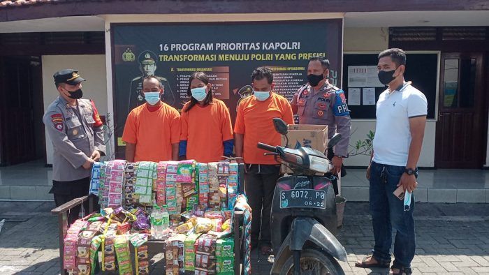 Kurang dari 24 Jam, Komplotan Maling Warkop Ijo Driyorejo Gresik Diringkus Polisi