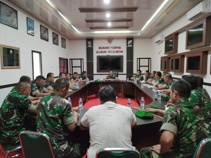 Dandim 1013/MTW Motivasi Koramil Jajaran melalui Jamdan, Babinsa Garda Terdepan
