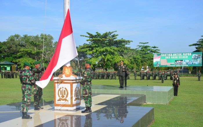 Pimpin Upacara Hari Sumpah Pemuda Ke-94, Danrem 174/ATW Bacakan Amanat Menpora RI