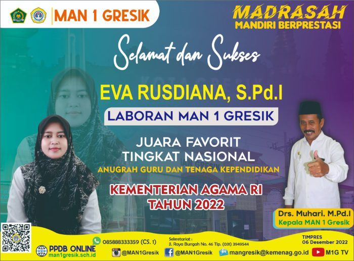 Usung Laboratorium Digital, Tendik MAN 1 Gresik Diganjar Juara Favorit Nasional