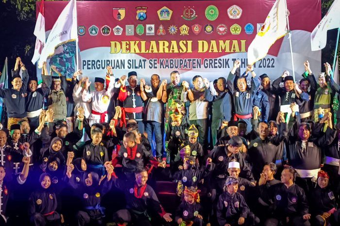 Kodim 0817 Jadi Pioner Deklarasi Damai Perguruan Silat Se-Kabupaten Gresik