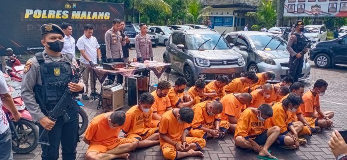 Operasi Sikat Semeru 2023 Polres Malang Amankan 45 Tersangka Curat, Peringkat Dua Jatim