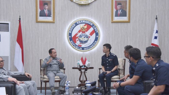 Kepala Bakamla RI Terima Courtesy Call Singapore Police Coast Guard