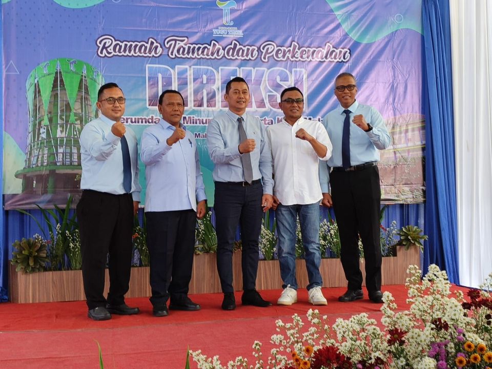 Tiga direktur utama PDAM 3 wilayah Malang Raya bertemu di Perumda Tugu Tirta. (Foto: Julian S/Javasatu.com)