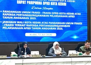 DPRD Kota Kediri Bahas Raperda Pertanggungjawaban APBD 2025, Fraksi Soroti SiLPA dan PAD