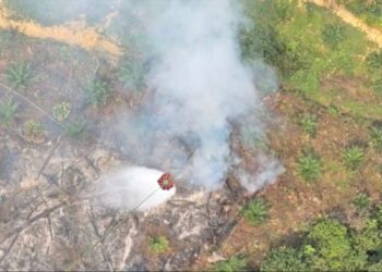 OMC Karhutla Jambi: 8 Ton Garam Disebar, Hujan Belum Maksimal