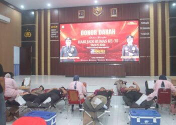 40 Kantong Darah dari Polres Blitar Kota di HUT ke-75 Humas Polri