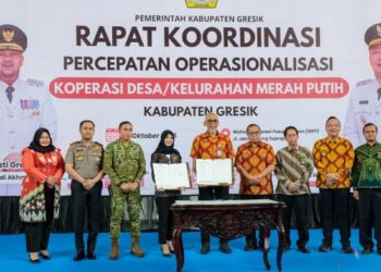 91 Gerai Koperasi Merah Putih di Gresik Belum Dibangun