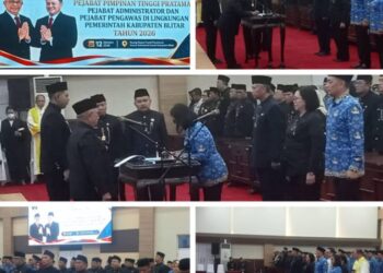 120 Pejabat Pemkab Blitar Dilantik, Pelayanan Publik Jadi Tantangan