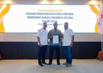 Pendonor Darah Capai 50 Kali di Gresik Diapresiasi