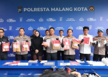 Polresta Malang Kota Ungkap 119 Kasus Narkoba, Sita 5,3 Kg Sabu