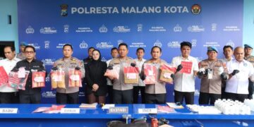 Polresta Malang Kota Ungkap 119 Kasus Narkoba, Sita 5,3 Kg Sabu